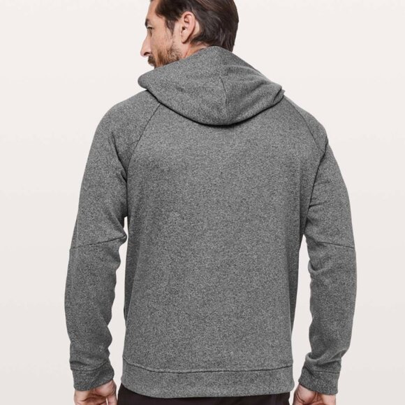 Lululemon Men's City Sweat Thermo Heathered Light Cast Gray Hoodie Shirt Large - Picture 8 of 11